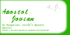 apostol jovian business card